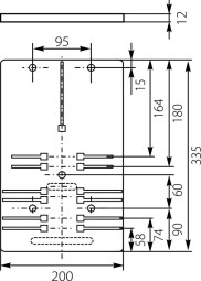 Elektromerová doska T-U 1F/3F-b/z-12 nr.kat. 10.12